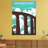 ランドワッサーヴィアドゥクトスイスTシャツ キャンバスプリント (インサイチュ (リビング))