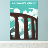 ランドワッサーヴィアドゥクトスイスTシャツ キャンバスプリント (インサイチュ (ウッドフロア))