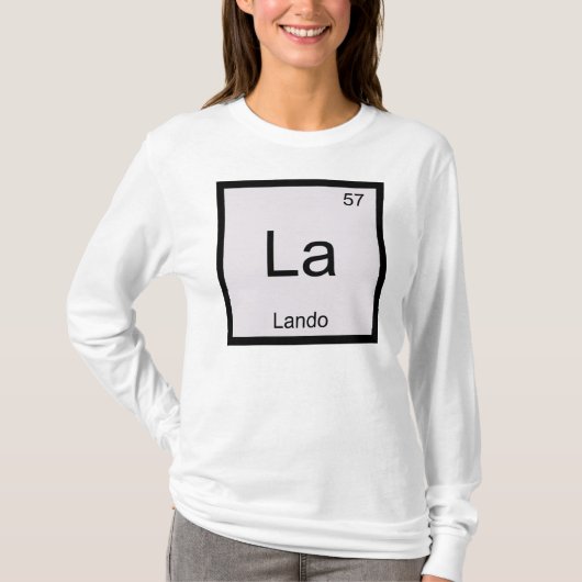 ランドー名 化学 元素 周期表 Tシャツ (正面)