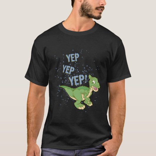 ランド前タイムダッキー(アヒルちゃん)Yep Yep Yep Yep Springle Tシャツ (正面)