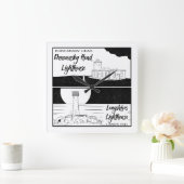 ランド・エンド・ジョン・オーズの灯台 スクエア壁時計 (ホーム)