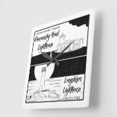 ランド・エンド・ジョン・オーズの灯台 スクエア壁時計 (傾斜)