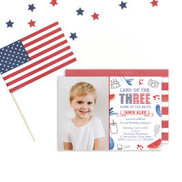 ランド・オブ・ザ3歳の誕生日パーティー写真 招待状