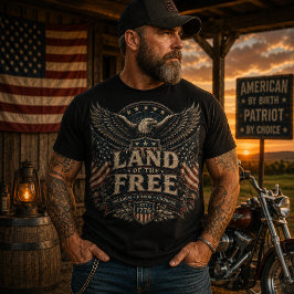 ランド・オブ・ザ・フリー | ヴィンテージ・パトリオティック・イーグル・アメリカ Tシャツ