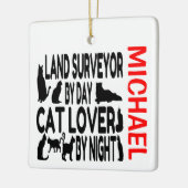 ランド・サーベイヤ・ラブズ・キャッツカスタム セラミックオーナメント (左)