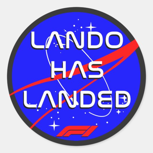ランド・ノリス 2025年 世界チャンピオン ラウンドシール (正面)
