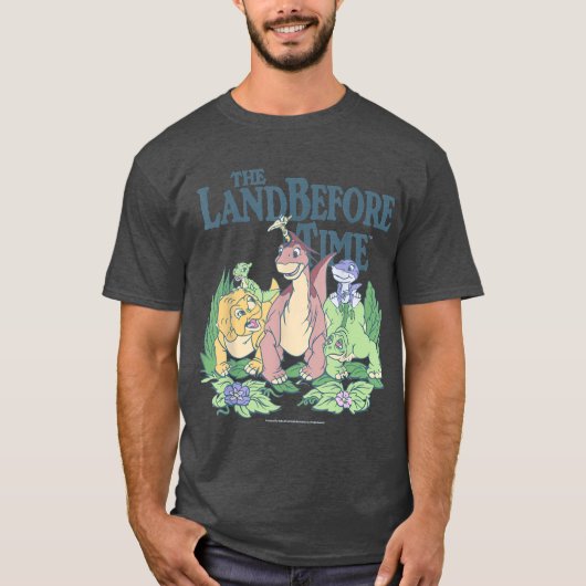 ランド・ビフォー・タイムの淡い色の恐竜の友達 レトロ Tシャツ (正面)