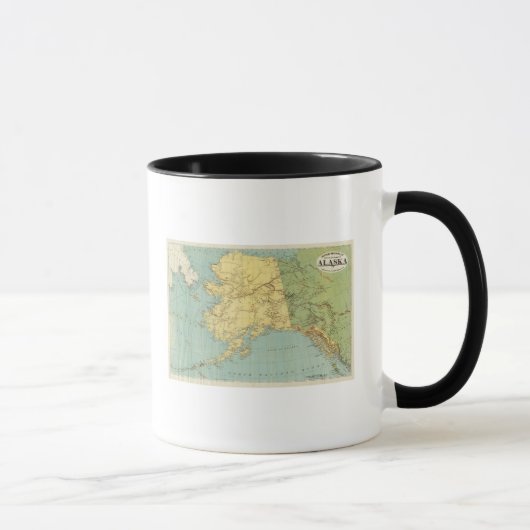 ランド·マクナリーのアラスカ地図 マグカップ (右)