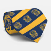 ランドOレイクスクレストタイ(ネイビー/金ゴールドストライプ) ネクタイ (ロール)