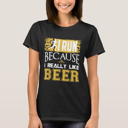 ランナおもしろいーのシャツギフト大好き走のSh Tシャツ (正面)