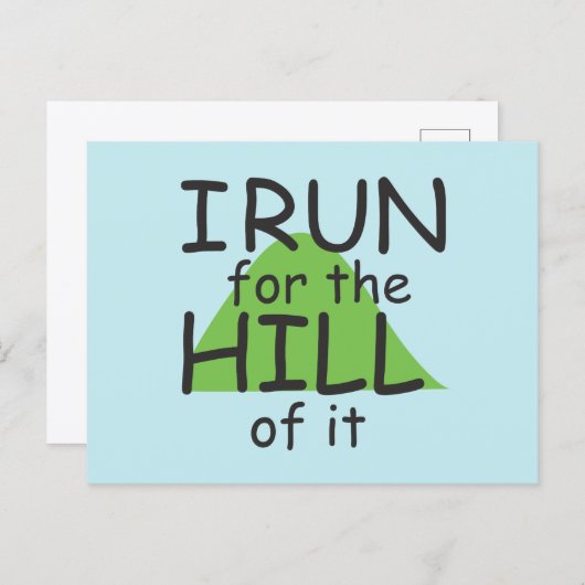 ランナおもしろいーをテーマに走した – 私はその丘に© ポストカード (正面/裏面)