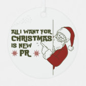 ランナおもしろいーズ・マラソンに対す走るホリデー・ギフト メタルオーナメント (正面)