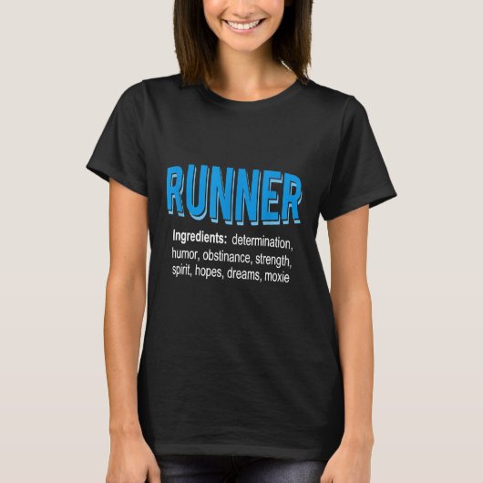 ランナおもしろいー材ランニング料ギフトシャツ Tシャツ (正面)