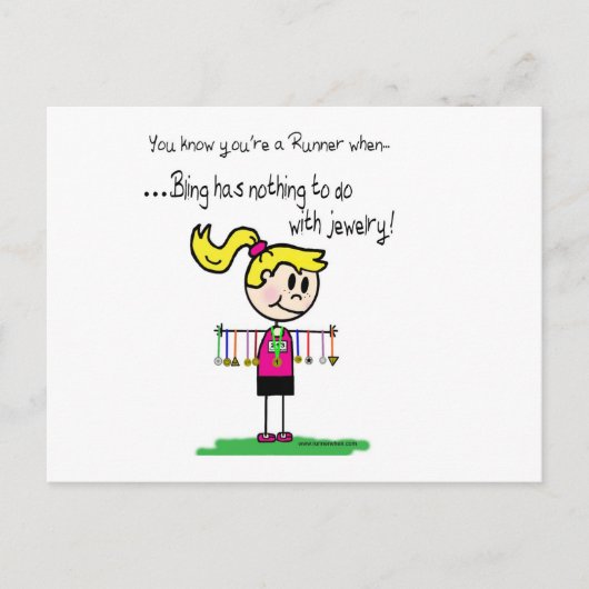 ランナきらきら光る ポストカード (正面)