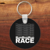 ランナやる気を起こさせるイン・トレーニング引用文-走レース キーホルダー (正面)
