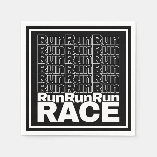 ランナやる気を起こさせるイン・トレーニング引用文-走レース スタンダードカクテルナプキン (正面)