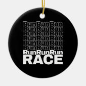 ランナやる気を起こさせるイン・トレーニング引用文-走レース セラミックオーナメント (正面)