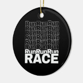 ランナやる気を起こさせるイン・トレーニング引用文-走レース セラミックオーナメント (左)