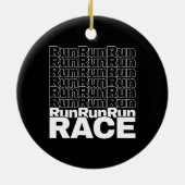 ランナやる気を起こさせるイン・トレーニング引用文-走レース セラミックオーナメント (裏面)