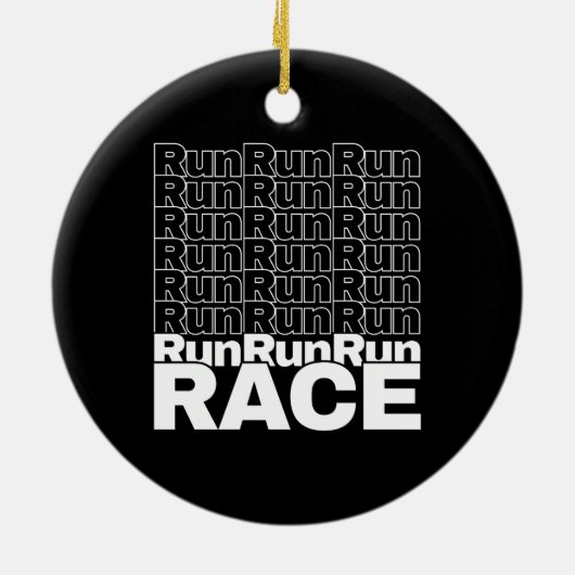 ランナやる気を起こさせるイン・トレーニング引用文-走レース セラミックオーナメント (裏面)