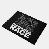 ランナやる気を起こさせるイン・トレーニング引用文-走レース ドアマット (アングル)