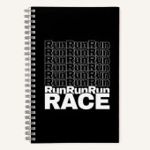 ランナやる気を起こさせるイン・トレーニング引用文-走レース ノートブック (正面)