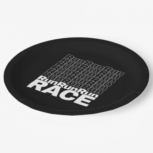 ランナやる気を起こさせるイン・トレーニング引用文-走レース ペーパープレート (アングル)