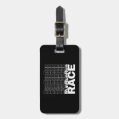 ランナやる気を起こさせるイン・トレーニング引用文-走レース ラゲッジタグ (正面縦)