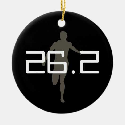 ランナパーソナライズされたマラソンキープサケオーナメント セラミックオーナメント (正面)