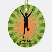 ランナパーソナライズされたーオーナメント セラミックオーナメント (左)