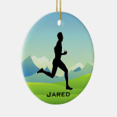 ランナパーソナライズされたーオーナメント セラミックオーナメント (右)