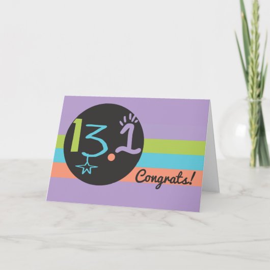 ランナーおめでとうエクレクティック13.1マラソン カード (正面)