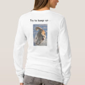 ランナーおよびジョガーのフード付きのスエットシャツ Tシャツ (裏面)