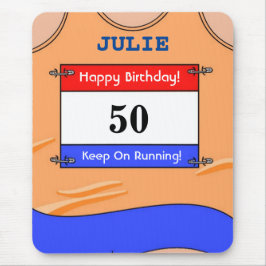 ランナーさんへ50歳の誕生日おめでとうマウスパッド マウスパッド