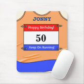 ランナーさん用50歳の誕生日お祝いマウスパッド マウスパッド (マウス)