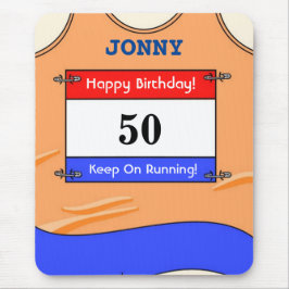 ランナーさん用50歳の誕生日お祝いマウスパッド マウスパッド