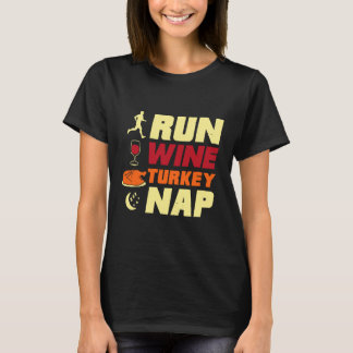 ランナーと走のワ走インのトルコの昼寝おもしろいを行感謝していう Tシャツ