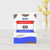 ランナーにハッピー60誕生日カード カード (黄色い花)