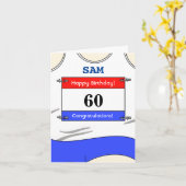 ランナーにハッピー60誕生日カード カード (黄色い花)