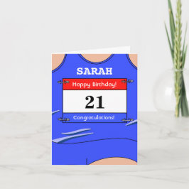 ランナーに21歳の誕生日おめでとう カード