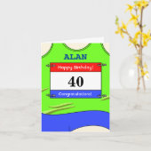 ランナーに40歳の誕生日カードをお祝いします カード (黄色い花)