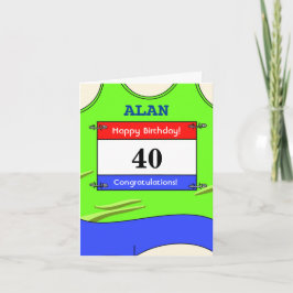 ランナーに40歳の誕生日カードをお祝いします カード