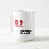 ランナーのためのコーヒー・マグ- 26.2苦痛は一時的です コーヒーマグカップ (正面左)