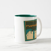 ランナーのつま先 ツートーンマグカップ (正面右)