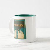 ランナーのつま先 ツートーンマグカップ (正面左)