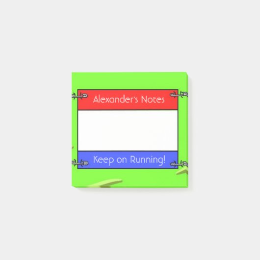 ランナーのよだれかけ番号 ポストイット (正面)