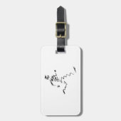 ランナーのクールなイラストレーション ラゲッジタグ (正面縦)