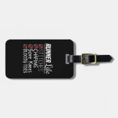 ランナーのライフおもしろいマラソンランニングのチェックリスト ラゲッジタグ (正面横)