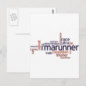 ランナーの単語はがき ポストカード (正面/裏面)