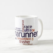 ランナーの単語 コーヒーマグカップ (正面右)